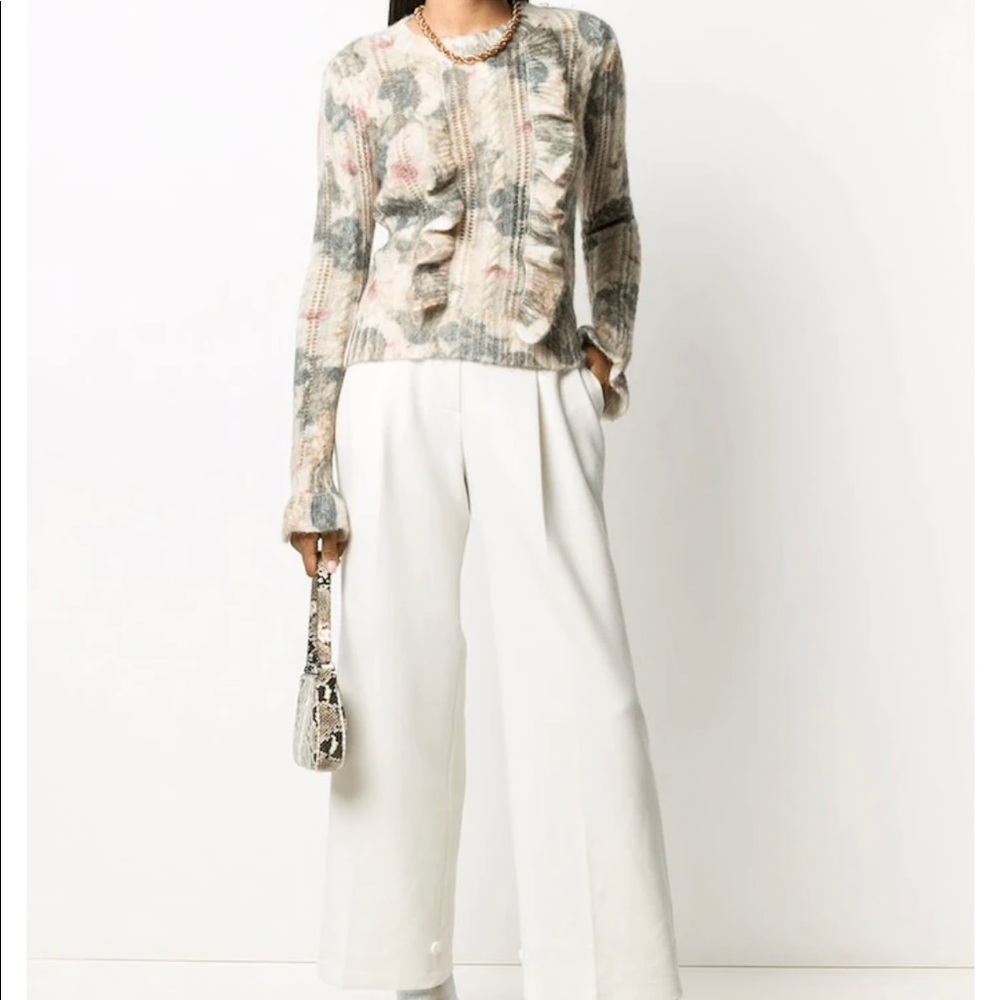 Philosophy Di Lorenzo Serafini Floral Ruffle Sweater